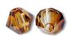 Toupies Swarovski 4mm CRYSTAL COPPER / 12 perles