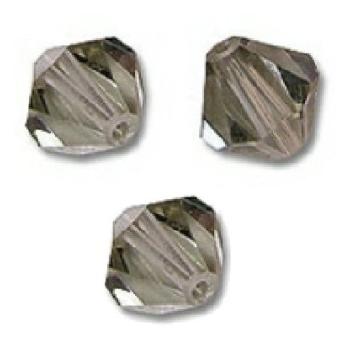 Toupies Swarovski 4mm BLACK DIAMOND XILION / 24 perles