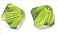 Toupies Swarovski 4mm LIGHT OLIVINE / 25 perles 