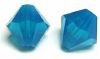 Toupies Swarovski 6mm CARRIBEAN BLUE OPAL / 5 perles