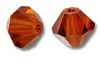 Toupies Swarovski 4mm INDIAN RED / 25 perles