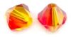 Toupies Swarovski 6mm FIREOPAL  Coupe XILION / 10 perles