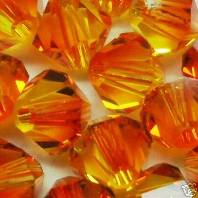 Toupies Swarovski 6mm FIREOPAL  Coupe XILION / 10 perles