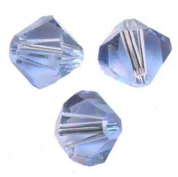  Toupies Swarovski  7mm LIGHT SAPPHIRE / 5 perles  - RARE