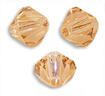 Toupies Swarovski 4mm LIGHT PEACH / 25 perles en cristal