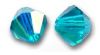 Toupies Swarovski 6mm BLUE ZIRCON AB  / 10 perles