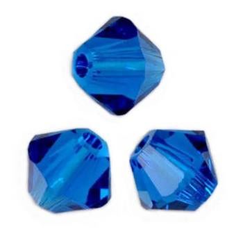 Toupies Swarovski 4mm CAPRI BLUE XILION / 25 perles