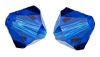  Toupies Swarovski  7mm CAPRI BLUE / 5 perles - RARE