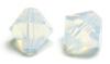Toupies Swarovski 4mm WHITE OPAL / 25 perles