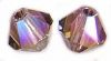 Toupies Swarovski 4mm LIGHT ROSE AB SATIN / 4 perles