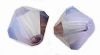 Toupies Swarovski 4mm VIOLET OPAL SATIN / 12 perles