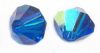 Toupies Swarovski 4mm CAPRI BLUE AB / 10 perles