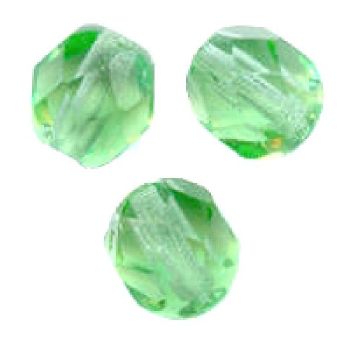 Facettes de Bohème 4mm PERIDOT - FERN GREEN  / 50 perles