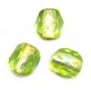 Facettes de Bohème 4mm PERIDOT LIGNE ARGENT / 50 perles