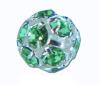 Boule Strass bohème Argentée 8mm - BLUE ZIRCON / Unité