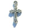 Breloque Croix en métal 12 x 21 mm - Argenté vieilli / 1