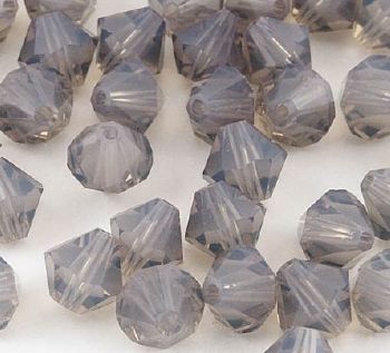 Toupies Swarovski 4mm LIGHT GREY OPAL / 25 perles