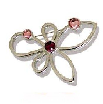 Broche Fantaisie Fleur Rose