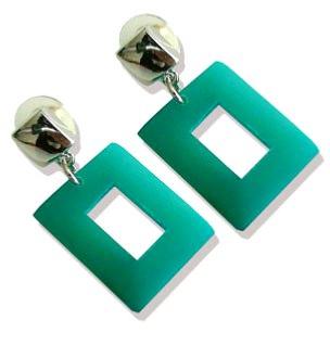 Boucles d'oreille Fantaisie Geo TURQUOISE