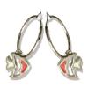 Boucles d'oreille longues Fantaisie Poisson Rose