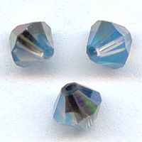 Toupies Swarovski 4mm WHITE OPAL SKY BLUE / 20 perles 