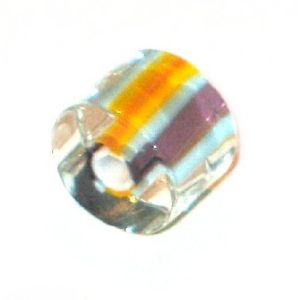 Cylindre moyen verre pop orange et prune 9x10mm / 10 perles