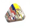 Triangle verre pop Multicolore 6x10mm / 10 perles