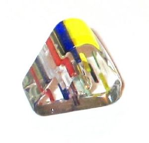 Triangle verre pop Multicolore 6x10mm / 10 perles