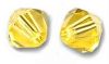 Toupies Swarovski 4mm LIGHT TOPAZ Xilion / 25 perles