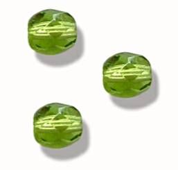 Facettes de Bohème 4mm OLIVE OLIVINE / 50 perles