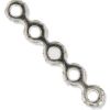 Intercalaire trous anneaux 18mm 5 trous métal argenté / 5