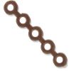 Intercalaire trous anneaux 18mm 5 trous métal vieux bronze / 5
