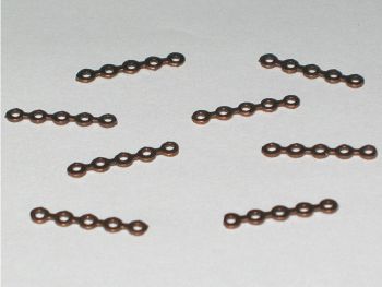 Intercalaire trous anneaux 18mm 5 trous métal vieux bronze / 5