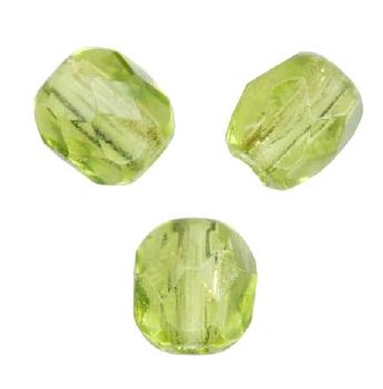 Facettes de Bohème  8mm LIGHT OLIVINE / 12 perles