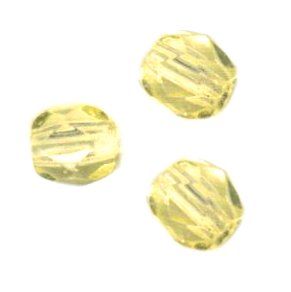 Facettes de Bohème 4mm JONQUILLE / 50 perles