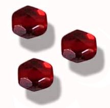 Facettes de Bohème  8mm GARNET CARMIN / 10 perles