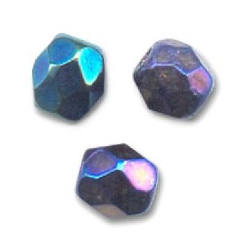 Facettes de Bohème 6mm IRISE BLEU / 10 perles