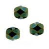 Facettes de Bohème 6mm IRISE VERT / 12 perles