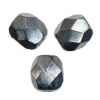 Facettes de Bohème  8mm JET HEMATITE  ( ACIER ) / 10 perles