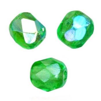 Facettes de Bohème 4mm PERIDOT AB / 50 perles