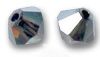 Toupies Swarovski 4mm CRYSTAL METAL SILVER 2X / 15 perles
