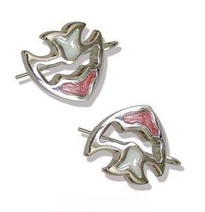 Boucles d'oreille courtes Fantaisie Poisson Rose