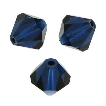 Toupies Swarovski 6mm DARK INDIGO  / 10 perles