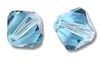 Toupies Swarovski 6mm AQUAMARINE / 10 perles