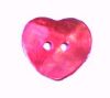Bouton en Nacre forme Coeur 13x15mm ROSE FUSHIA / 1 perle