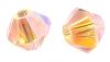 Toupies Swarovski 4mm LIGHT PEACH AB2X / 15 perles