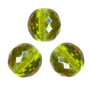 Facettes de Bohème 12mm OLIVINE / 5 perles