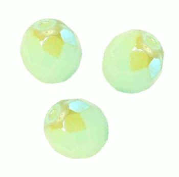 Facettes de Bohème 6mm CHRYSOLITE ALABASTER AB / 10 perles 