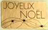 Etiquette Autocollante Rectangulaire  JOYEUX NOEL Dorées -  Prix dégressif  / 15