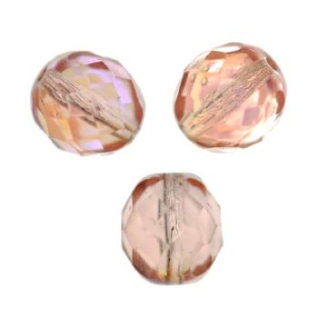 Facettes de Bohème 4mm VINTAGE ROSE AB / 50 perles